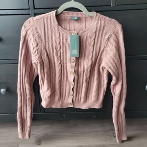 Pink Cardigan Sweater
